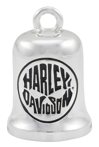 Harley-Davidson Motorcycle H-D Text Willie G Skull Ride Bell - Black On Silver