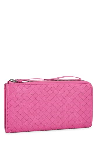 Pre-Loved Pink Intrecciato Zip Around Wallet, Pink2