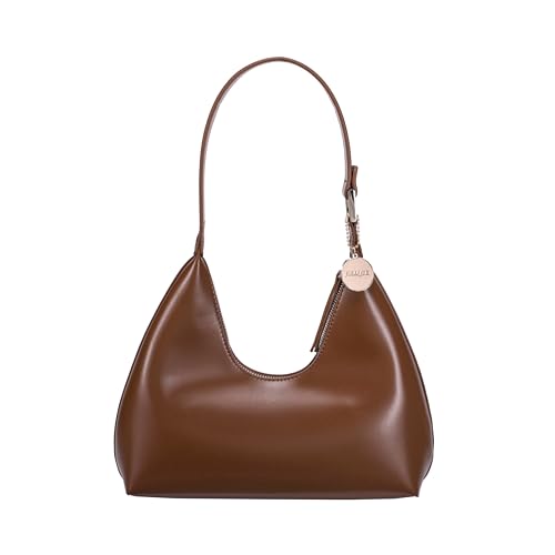 JOLLQUE Shoulder Bag for Women, Small Leather Handbag Purse,Unique Trendy Zipper Hobo Bag(Brown) JOLLQUE Shoulder Bag for Women, Small Leather Handbag Purse,Unique Trendy Zipper Hobo Bag(Brown)