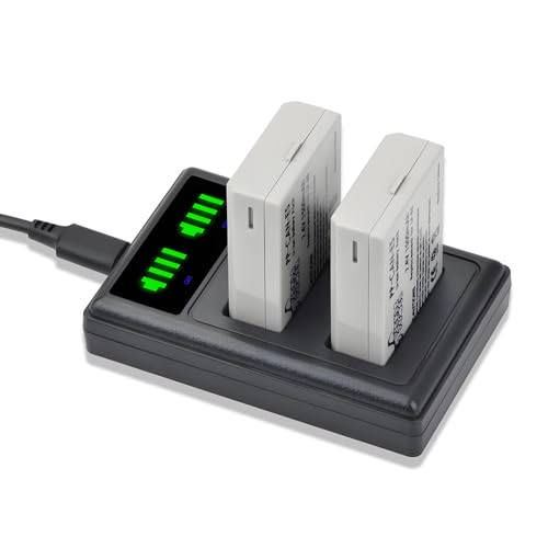 Pickle Power LP-E5 Battery 2 Pack and LED Dual Charger Compatible with Canon EOS Rebel XSi, Rebel T1i, Rebel XS, 1000D, 500D, 450D, Kiss X3, Kiss X2, Kiss F