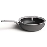 BergHOFF LEO Non-stick Cast Aluminum Wok 11' 4.4 qt. Grey Soft-touch Stay-cool Handle Silicone Rim...