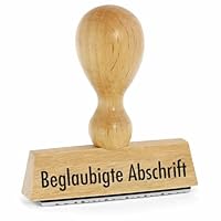 Lagerstempel – Beglaubigte Abschrift - von Kaufhaus2010 Buchenholzstempel – Lagertextstempel zur Kennzeichnung von Rechnungen und anderen Dokumenten – präziser Textstempel ideal für Buchhaltung & Co