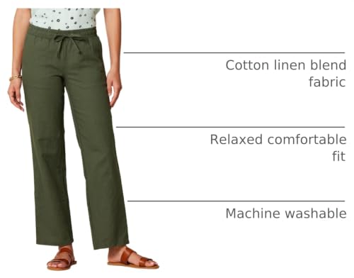 Image of Amazon Essentials Women's Linen Blend Drawstring Relaxed Fit Wide Leg Pants (Available in Plus Size)