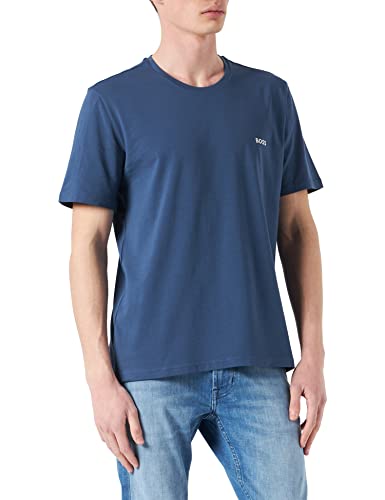 BOSS Mens Tiburt 240 Cotton-Blend T-Shirt with Bubble-Jacquard Structure