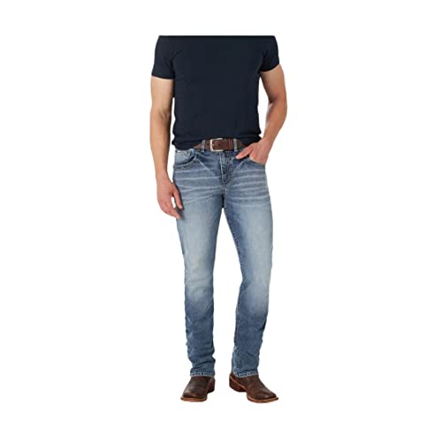 Wrangler Rock 47 Men's Slim Fit Straight Leg Jean - Line Dance (38x34)