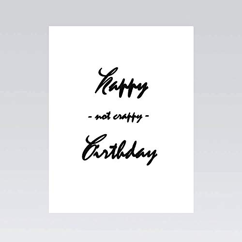 Carte d'anniversaire noire et blanche de qualité premium