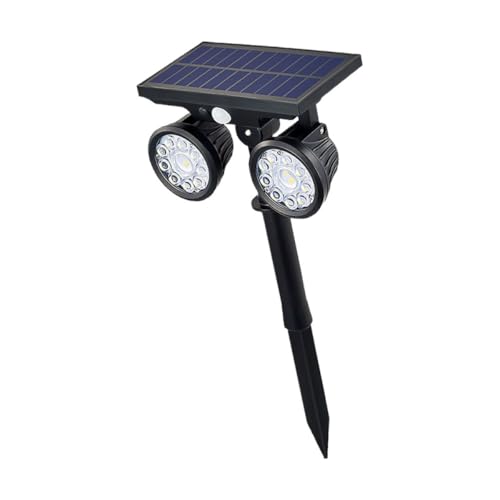 Lampe solaire de jardin double tête Veemoon éclairage automatique étanche