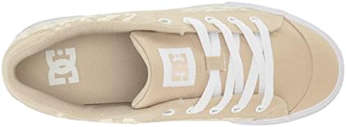 DC Women's Chelsea Low Top Casual Skate Shoe, TAN Plaid, 5 | Image 4