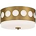 Crystorama KIR-B8100-VG Kirby - 2 Light Flush Mount in Classic, Elegant, and Casual Style - 13.37 Inches Wide by 6.87 Inches High, Vibrant Gold Finish