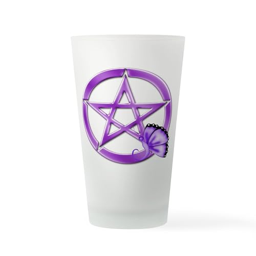 CafePress Purple Pentacle Butterfly 3 Pint Glass, 16 oz. Drinking Glass