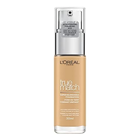Base de maquillaje líquida True Match de L'Oreal Paris con ácido hialurónico y SPF 17 Cover