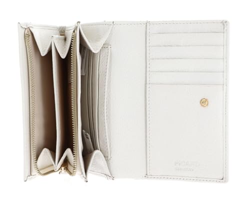 Porte-monnaie Picard Java 1 blanc portefeuille zippé compact en cuir véritable