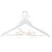 Ella Celebration Bride to Be Wedding Dress Hanger Wooden and Wire Hangers for Brides Gowns, Dresses (White with Rose Gold Wire)