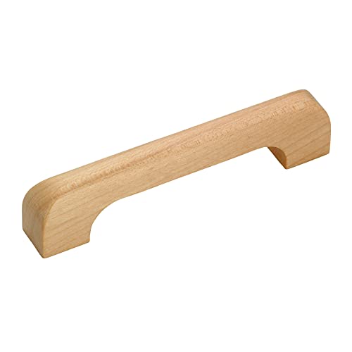 Richelieu Hardware BP05411151 Bourgogne Collection 3 3/4-inch (96 mm) Center-to-Center Natural Maple Eclectic Cabinet and Drawer Pull Handle for Kitchen, Bathroom, and Furniture