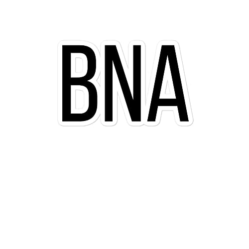 Dressed Up Mule BNA Stickers Window Decal for Water Bottles Laptops - Nashville Tennessee Airport Code TN Bubble Free Sticker Vinyl Car Decal