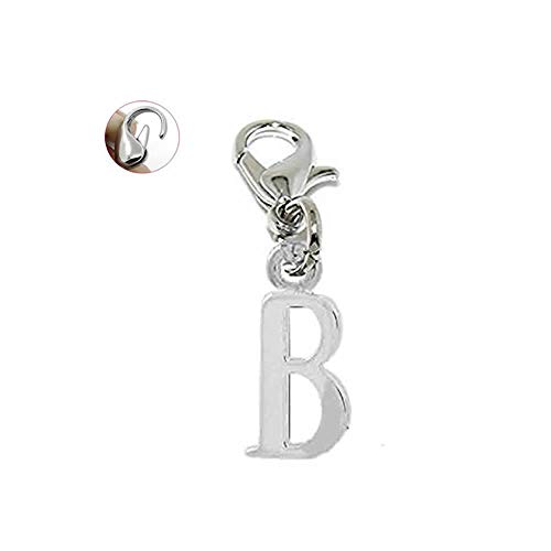 Sexy Sparkles Dangling Letters Clip on Pendant Charm for Bracelet or Necklace