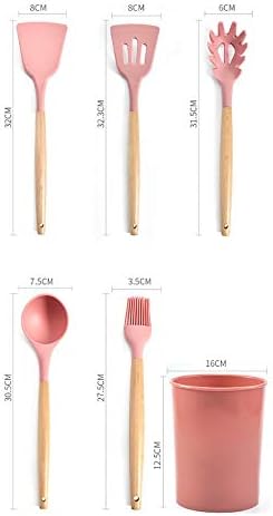 シリコンヘラ 11pcs木製ハンドルシリコンへらスプーンノンスティックパンキッチンツールセット調理 調理用具セット Color Pink Size 11pcs B0gt6wbx 4 623円