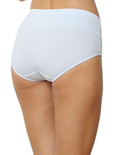 Image of Innersy Women's 5 Pack High Waist Tummy Control Solid Color Cotton Briefs Panties