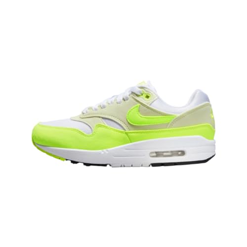 Nike Air Max 1 Women's Shoes (DZ2628-100, White/Sea Glass/Black/Volt) Size 12