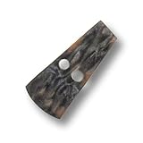 Art. Nr: 2203hh Knopfparadies - 6er Set längliche Trachtenknöpfe aus Kunststoff in Hirschhornoptik. Ø: ca. 12x26mm!