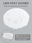 Barhon Small Pill Organizer Weekly 2 Pack, 7 Day Daily Pill Box Cases, 2 Weeks Portable Medicine Container for Vitamin Fish Oil Supplements (White)
