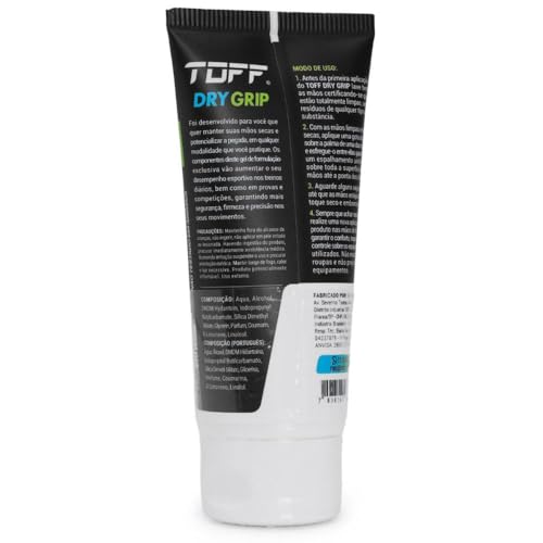Toff Dry Grip Gel Secativo e Potencializador de Pegada - Mãos Secas e Firmeza e Controle para todos