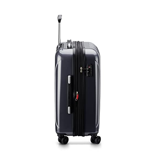 Delsey Luggage Helium Aero, Carry On Luggage, Hard Case Spinner Suitcase, Titanium