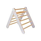 ❤️Dreieck für Baby ist nach der Montessori-Idee gefertigt. Klettergerüst aus Holz unterstützt die umfassende Entwicklung des Kleinkindes, weckt Kreativität und verbessert die motorischen Fähigkeiten.Das Kletterdreieck ist auch ein Rehabilitationsgerät. Es hilft bei der richtigen Muskelentwicklung und korrigiert die richtige Haltung.