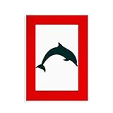 Quantité : 1 cadre Blue Ocean Cadre photo Motif dauphin Rouge