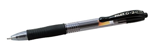 Pilot G2 encre gel noire à pointe large rétractable et grip ergonomique