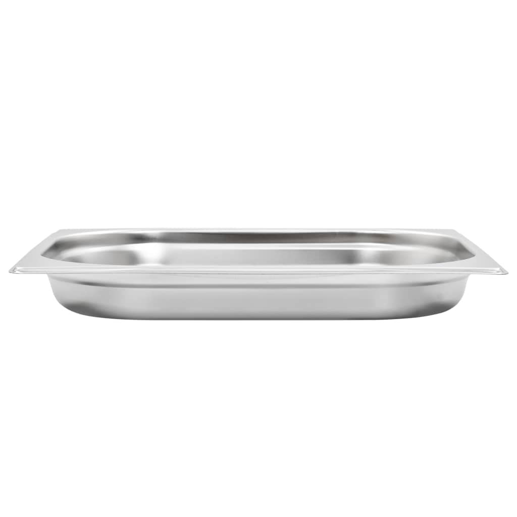 vidaXL 8X Gastronorm Contenitori GN 1/1 40 mm in acciaio inox antiruggine facile da pulire lavabile in lavastoviglie Contenitore per alimenti Utensili da cucina Vassoio per servire cibo vassoio snack