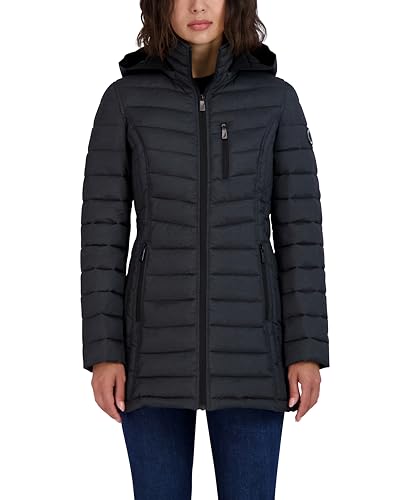 Manteau mi-long stretch femme XS résistant au vent froid gris