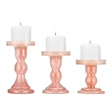 candelabro rosa Material Premium - Hecho de resina de alta calidad, no bloquea la luz ni se vuelve amarillo cuando se usa durante mucho tiempo, es fácil de limpiar.