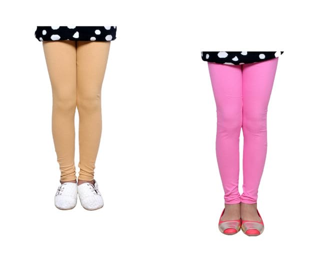 Image of KAYU Girl's Full Length Cotton Leggings Pants Pack of 2