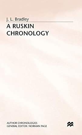 A Ruskin Chronology 1997th Edition book cover