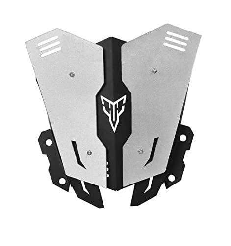 AUTO MT Style-Patti MT15 Metal Visor MT15 Windscreen Wind Deflector Short Visor for Yamaha MT15 MT-15 (Silver PATTI-MT15 Metal Visor)