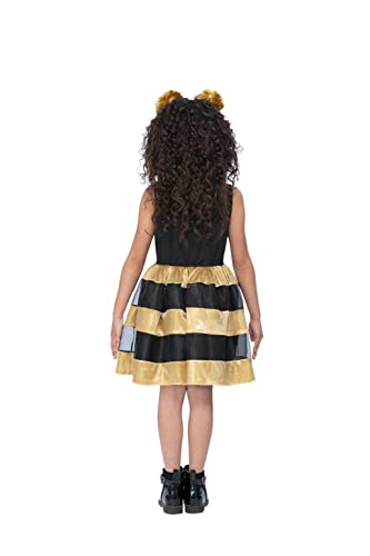Smiffys L.O.L Surprise!™ Deluxe Diva Girls Costume, Leopard Print Skirt & Pink Sequin Bow, Official L.O.L Surprise!™ License Dress & Headband, Perfect Fancy Dress Outfit for Girls