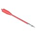 YLS 6.8 inch Bowfishing Arrows Fish Hunting Plastic Shaft with Harpoon Steel Point and Safty Slides for Outdoor Bow Fishing Huntings Red 12pcs