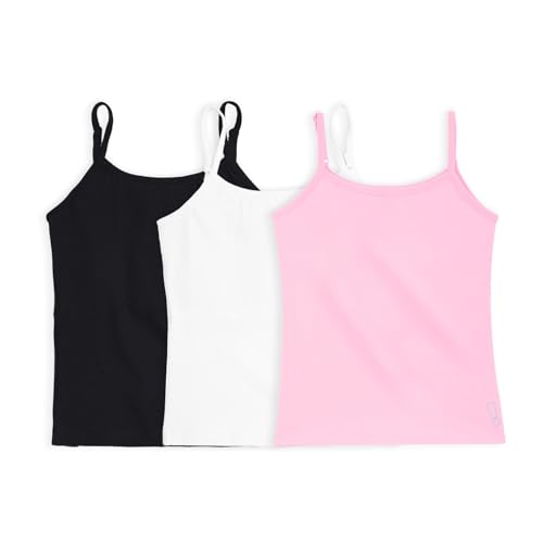 Image of YouGotPlanB Cotton Padded Camisole | Pack of 3 | Ages 8-16 Years | Built-in Light Padding | Full Coverage | Ideal for School
