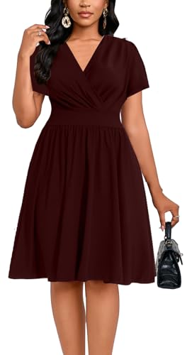 Image of DinyIn Women's 2025 Summer Short Sleeve Casual Dresses