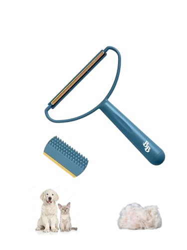 Image of Generic Pet Hair Removal Tool, 2-Sided with Shave and Smooth Surfaces, Large Size, Pet Cleaning Brush for Furniture (Rock Blue)