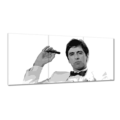 Toile Scarface Al Pacino 150 x 70 cm pour décoration murale de bureau moderne