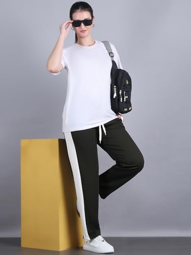 Image of Mack Jonney Colorblock| Relaxed Fit | Cotton Trackpant for Women-M53