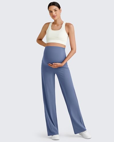 Image of G4Free Women's Maternity BareFeel Wide Leg Yoga Pants