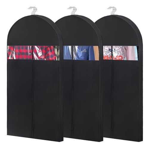 Clothes Cover 3pcs Garment Bags with 4