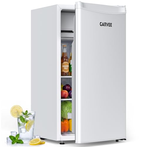 Thaookte Mini Frigo de Chambre 90L, Petit Frigo avec Congélateur, 35 dB Silencieux, Minibar,Réglage de Température 5 Positions Réfrigérateur pour Dortoir,...