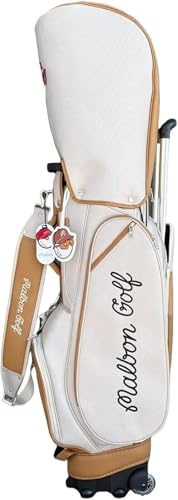 Jinghui ゴルフバッグ ナイロン素材 ゴルフばっく キャディバッグ おしゃれ Golf Club Bag キャスター付き ゴルフカートバッグ ゴルフクラブバッグ 5分割 13本收?可能 軽量 防水 耐摩耗性 大容量 安定感 練習用 旅行用 (カーキ色