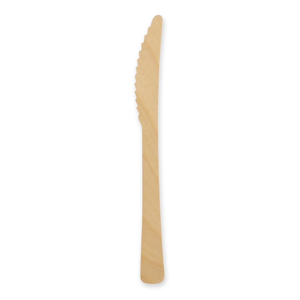 1000 Stück Byò Byò Messer Ecowood | Holz, natur, L: 16cm, Karton, Einwegmesser aus Birkenholz, Einweg Holzmesser, Biologisch abbaubares Einwegbesteck, Holzbesteck, Einweg Messer, Holz Messer