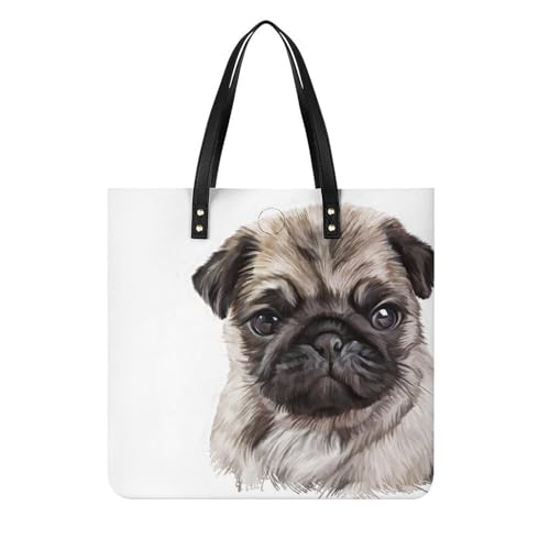 Sac shopping bouledogue mignon pour femmes idéal en voyage et au quotidien