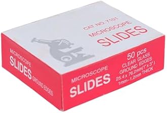 Martify Hub Microscope Glass Slides and Cover Slips Set – Pack of 100 Each | Pre-Cleaned, Clear & Durable Slides for Lab, School, and Biology Use